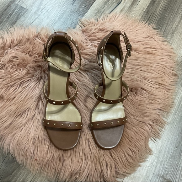 MICHAEL Michael Kors Koda Brown Heels Sandal Size 8 - Picture 3 of 10